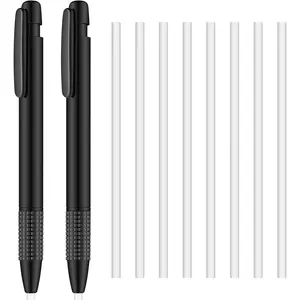 Retractable Eraser and Refill Mechanical 3.8 mm Pen Style Art Erasers for Artists Drawing Painting, Students Teachers Adults Office School Family (2 Packs)