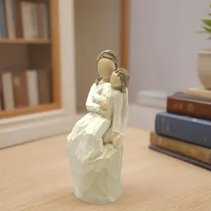 Mother & Daughter Embrace Resin Statue, Handcrafted Figurine, Celebrating Unbreakable Bonds, Perfect for Home Decor, Gift for Mom, Ornaments, Decorative Figurines, Collectible Figurines, Ornaments Statues