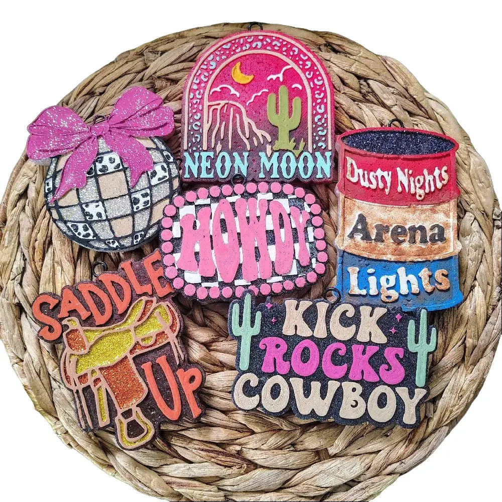 Western Style Car Freshie Air Freshener Difuser with Woody Aroma Handmade Scented Beads for Small Areas 10" String Included, Car Accessory, Accessories For Car