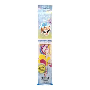 Unicorn Kisses Magic Milk Flavoring Straws Candy Sugar Drink Milky Sweet