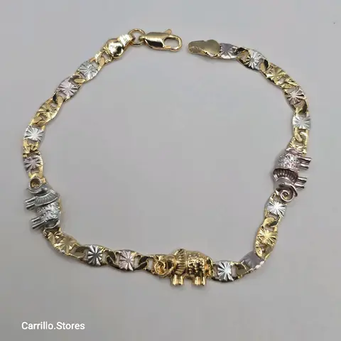 Elephant's beautiful bracelet three colors Gold-plated 8"inches new style