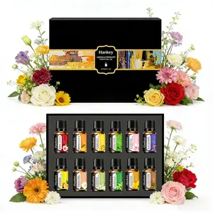 12 Pack Essential Oils Gift Set - Premium Fragrance Essential Oils for Diffuser, Air Purifier, Humidifier, Aromatherapy for Relaxation, Travel, Sleep & Mood, Gift Box Set 10ml / 0.34fl.oz