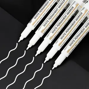 5 Waterproof Graffiti Markers with Permanent Gel Ink, Oil and Stain Resistant, Ideal for Tire Art and Creative Designs on Wood and Faux Leather