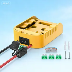 Dewalt 20V Battery Adapter Kit for Power Wheels Conversion with On/Off Switch, Fuse Protection & 12AWG Wiring, DIY Connector for Ride-On Toys, RC Cars and Robotics Projects, Secure Terminals, Easy Installation