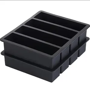 Multifunctional Silicone Rectangle Mold for Pudding, Jelly, and Candy - Soap and Chocolate Mold