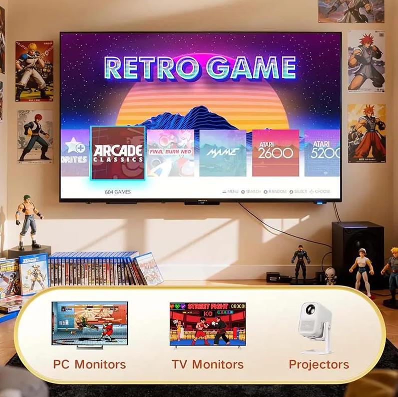 2026 New upgrade 2.0 Retro Game Console with Built-in Games Emulators Wireless Controllers Output & 128GB SD Card Idea  Holiday Gift for Adults, Teens & Kids Gamer