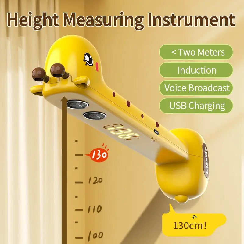 childrenHeight measuring instrument,Deer Height Measuring Device, voice broadcast sensor, accurate height measurement within 2 meters, household height measuring tool for kids