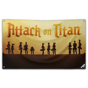 The AOT Flag, Attack On Titan, Anime, Dorm Room Flag, Banner & Backdrops for Room