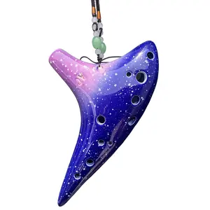 Ocarina, 12 Holes  C Ocarina with Protective Bag for Beginners   flute alto Ceramic C Key Ocarina with Accessories