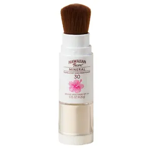 Hawaiian Tropic Mineral Powder Sunscreen Brush SPF 30, SPF Powder Sunscreen for Face, Brush On Sunscreen Powder for Face, Translucent Powder SPF 30, Hawaiian Tropic Sunscreen Powder, 0.15 oz