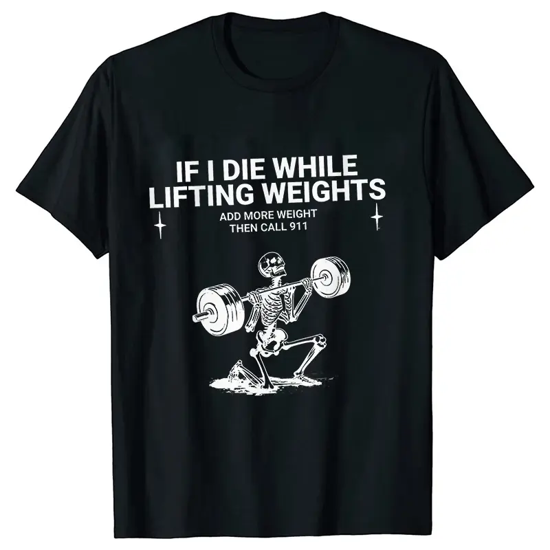 Men's Funny Short-Sleeve Gym Workout T-Shirts, Gym Clothes for Weightlifting & Fitness Exercise Tops