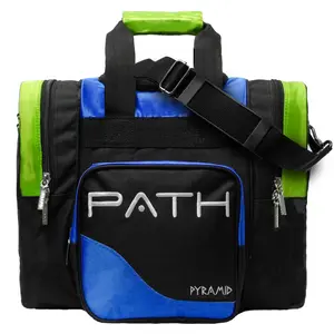 Pyramid Path Pro Deluxe Single Tote Bowling Bag (Lime Green/Royal Blue/Black)
