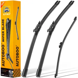 AUTOBOO 3-Pack Windshield Wiper Blades,Quiet & Stable,All-Season,Front + Rear Wiper Blades
