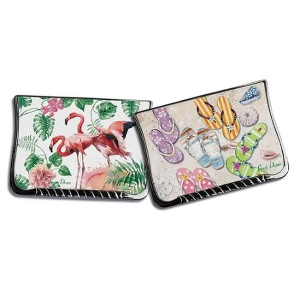 Lissom Design 61065 5 lbs Compact Mirror - Tropical Paradise