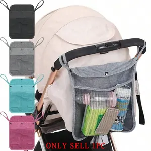 1Pc Portable Baby Stroller Hanging Bag, Large Capacity Storage Net, Multi-Functional Organizer for Infant Newborn Diapers, Toys & Essentials, Convenient Travel Accessory