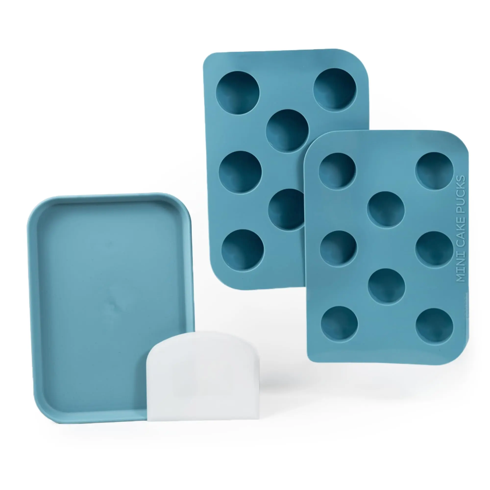 The Mini Cake Puck Mold Set - Better Than A Pop! Make Chocolate Covered Desserts Bpa Free Silicone Includes 1  Plastic Tray And Scraper