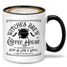 Funny Halloween Ceramic Coffee Mug, Witches Brew Aesthetic Design, Perfect Gift for Her, Unique Gothic & Pagan Style, Ideal for Holiday Celebrations, Drinkware