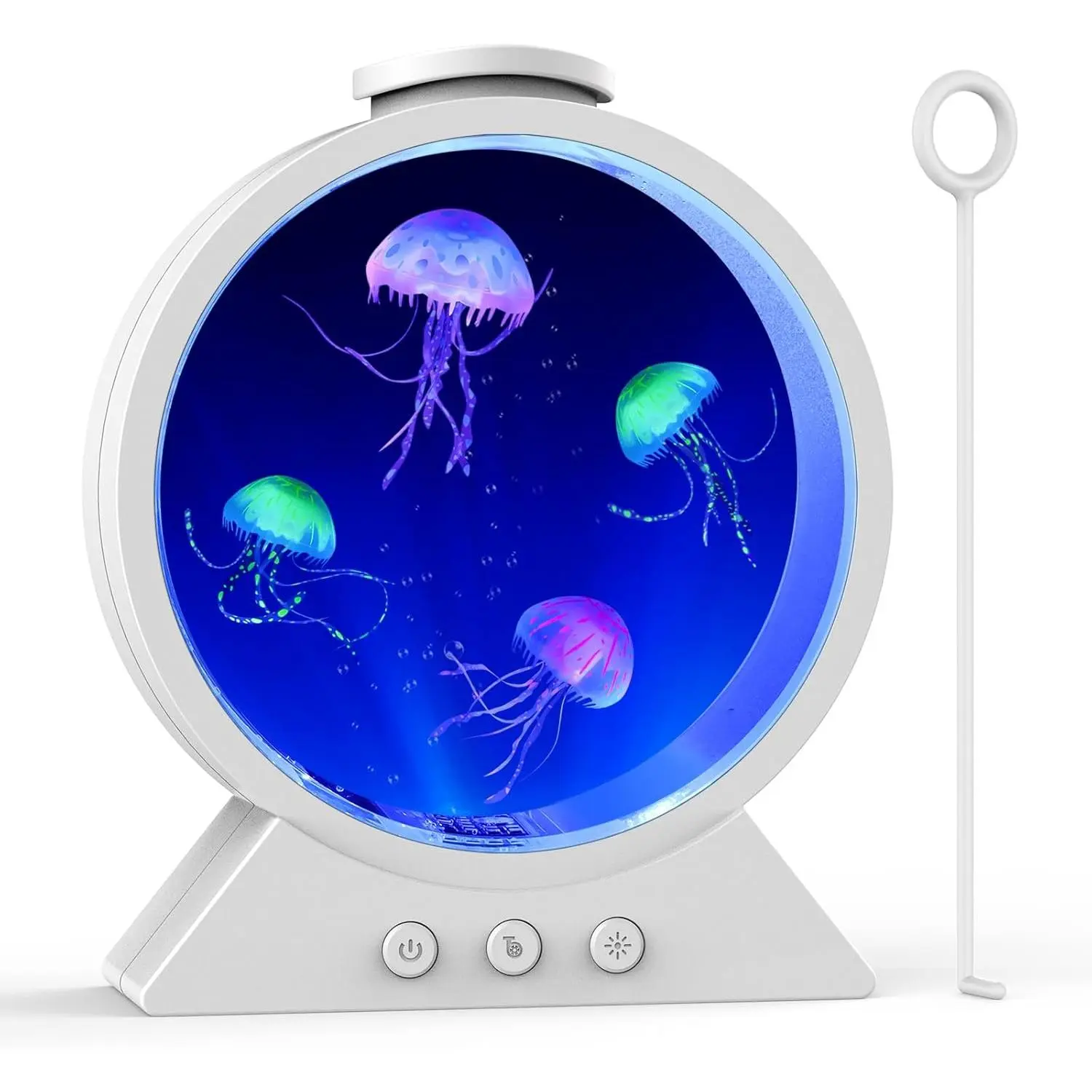 Jellyfish Lamp, 7-Color Changing Jellyfish Aquarium Light for Relax, Mood Lamp for , Office & Bedroom Decor, Gifts for  Teens Girls Boys Adults (White)