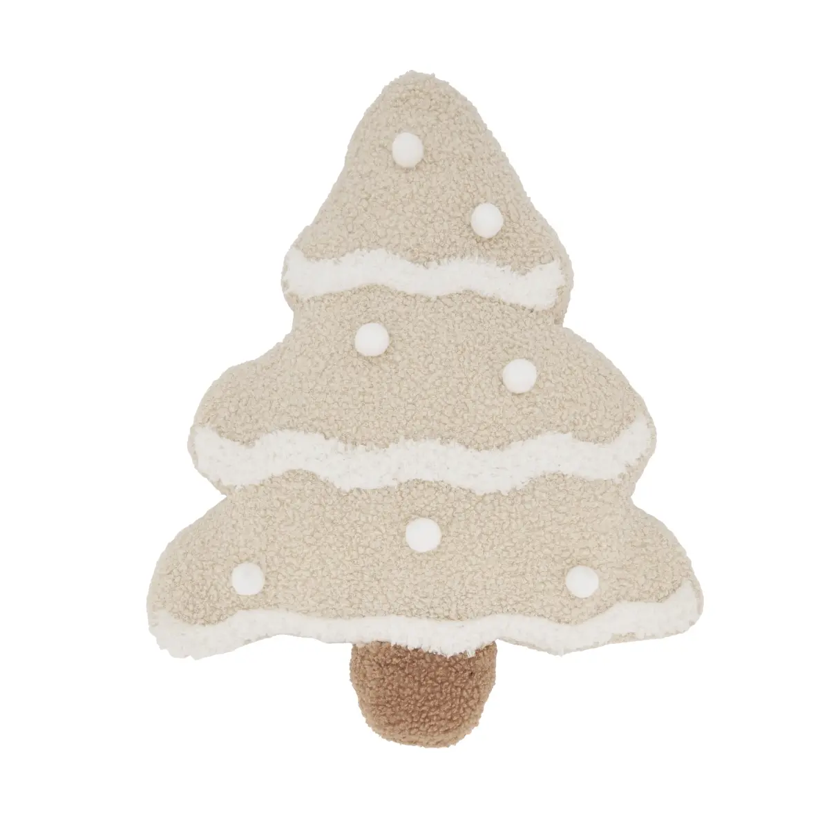 Saro Lifestyle 8120.N1317BP 13 x 17 in. Oblong Festive Fir Christmas Tree Poly Filled Throw Pillow, Natural