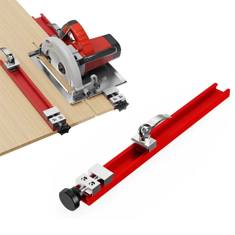 Adjustable Cutting Machine Base Guide，Aluminum Circular Saw Guide Rail，saw guide for circular saw Woodworking，Electric Cutting Guide Designed for Precision Cutting and Milling Tasks，Tool Accessories