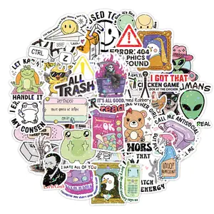 200pcs Sarcastic & Funny Sticker Pack Hilarious Vinyl Stickers for Laptops Water Bottles Tech Support Gifts Meme Lovers with Error 404 Frog Off I'm Busy Designs Classical