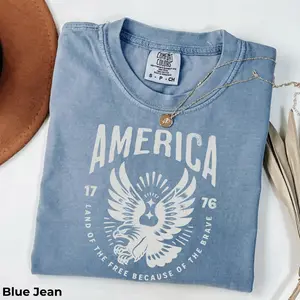 America 4th Of July 1776 Comfort Colors T-Shirt - For Men And Women, Fourth Of July Unisex Eagle T-shirt, USA