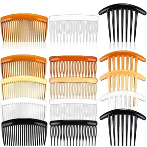12 Pieces French Side Hair Twist Comb Plastic Decorative Hair Comb for Women Accessories with Teeth Styling Twist Side Clips Air Fine(7 Teeth, 15 Teeth, 23 Teeth)