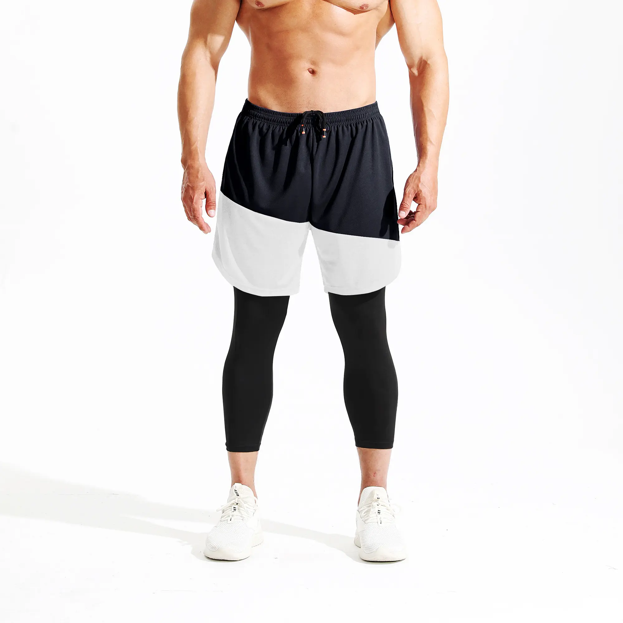 NELEUS Men’s 3 Pack 2-in-1 Workout Pants, Shorts with Built-In Compression Leggings & Phone Pocket summerwins,travel essentials,camping essentials Activewear Fitness Activewear For Fitness