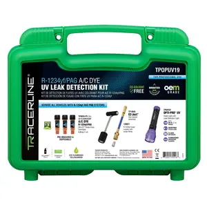 212 MAIN Tracer Products FUTPOPUV19 R-1234YF OEM-Grade AC Leak Detection Kit - Rechargeable Cordless UV Flashlight for Vehicle AC Leaks