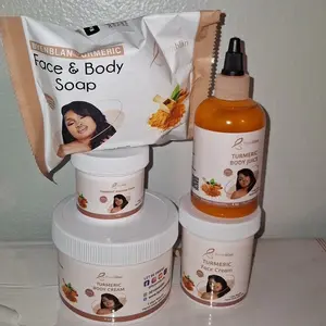 Set  Soap Turmeric Face and Body Cream/ exfoliante gently
