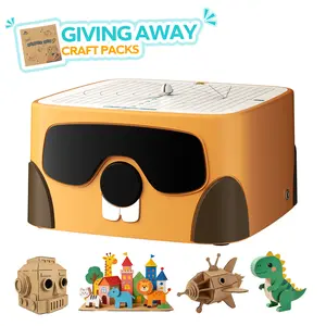 Safe Cardboard Cutter for Kids Creative Arts & Crafts, Educational STEAM & STEM Toy for 3+ Boys and Girls, Upcycled Power Cutting Tools for Hands-On Family & School Projects