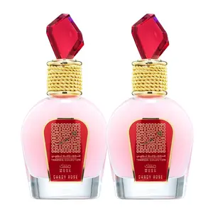 2 Pack of Musk Candy Rose Thameen Collection Eau de Parfum Spray for Women, 3.4 Ounce by Lattafa