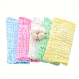 3/5pcs Cotton Square Wipes, Non-Woven Wipes, Burp Cloths, Face Towels, Natural Non-Woven Cotton Wipes, Soft Face Towels, Lightweight Soft Towel
