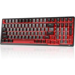 98 Gaming Keyboard,  Mechanical Keyboard 100  Tri-Mode BT5.1/2.4G/USB-C Full Size Hot Swappable Custom Keyboard with Numpad RGB Backlit, Massive ,