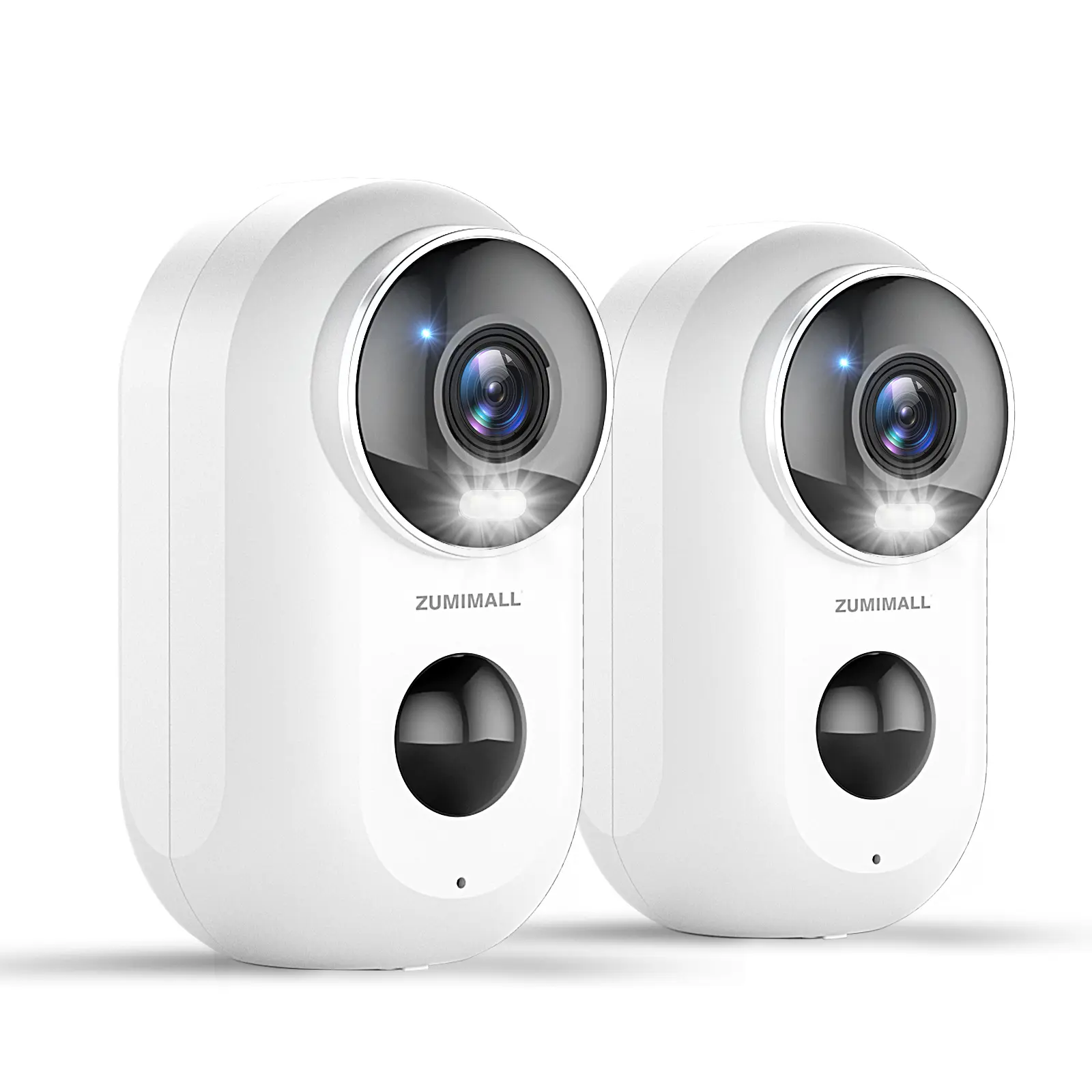 ZUMIMALL Security Cameras Wireless Outdoor, 2 Packs, 2K Cameras for Home Security, Outdoor/Indoor Camera Battery Powered, 2.4G WiFi, Magnetic Mount,3MP Color Night Vision/Siren/PIR/AI/Cloud/Alexa