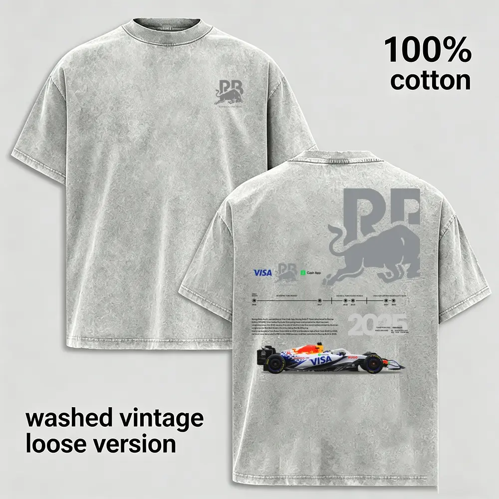 Men's Vintage Open-Wheel Racing Graphic Short-Sleeve T-Shirt - Classic 100% Washed Cotton Oversized Seamless Apparel, Retro Motorsport Print, Loose-Fit Crewneck, Soft Breathable Menswear Casual Streetwear Gift, Shortsleeve, Round Neck