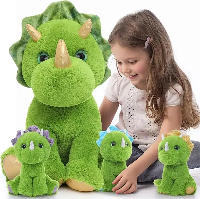 Tezituor Large Unisex Dinosaur Soft Stuffed Animal Plush Toy - 24.5in Fluffy Fabric Toy with Adorable Face, Cute Gifts for Kids, Stuffed Animals, Soft Stuffed Animals, Super Soft Fluffy