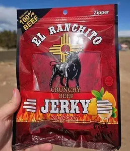 Blazing Hot NEW LOOK El Ranchito Crunchy Beef Jerky Net Wt. 2 oz