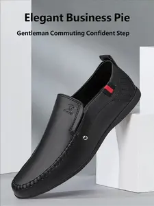 Men's Casual Loafers, casual slip on, Lightweight Comfortable Breathable One-Click Shoes, Outdoor Hiking Travel Wedding Commute Casual Business Shoes, All Seasons Wear