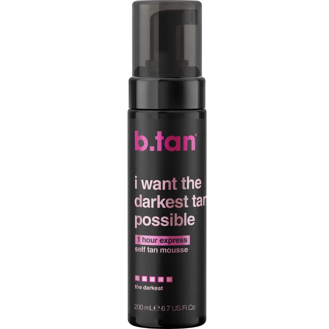 Ultra Dark Self Tanner Mousse - 1 Hour Express Sunless Tanning Foam, Bronzing Sun Tint Body Self-Tanners, Bronzy Glow, Youth-Boosting, Fragrance-Free, Vegan, Cruelty-Free, For Face & Body, 6.7 fl oz (Pack of 1), Bronzy Body Glow