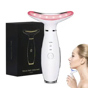 Festival Gifts, 7 Color LED FacialMassager, Beauty Neck Instrument.Skin Care Face Massager, Vibration forSkin Care and Double Chin, Winter &New Year Gift, Valentine's Day Gift
