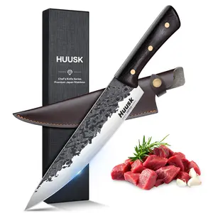 Huusk 8-inch Chef Knife, Professional Hand Forged Kitchen Knife,  Christmas BlackFriday Gift– Perfect Father's Day  Gift