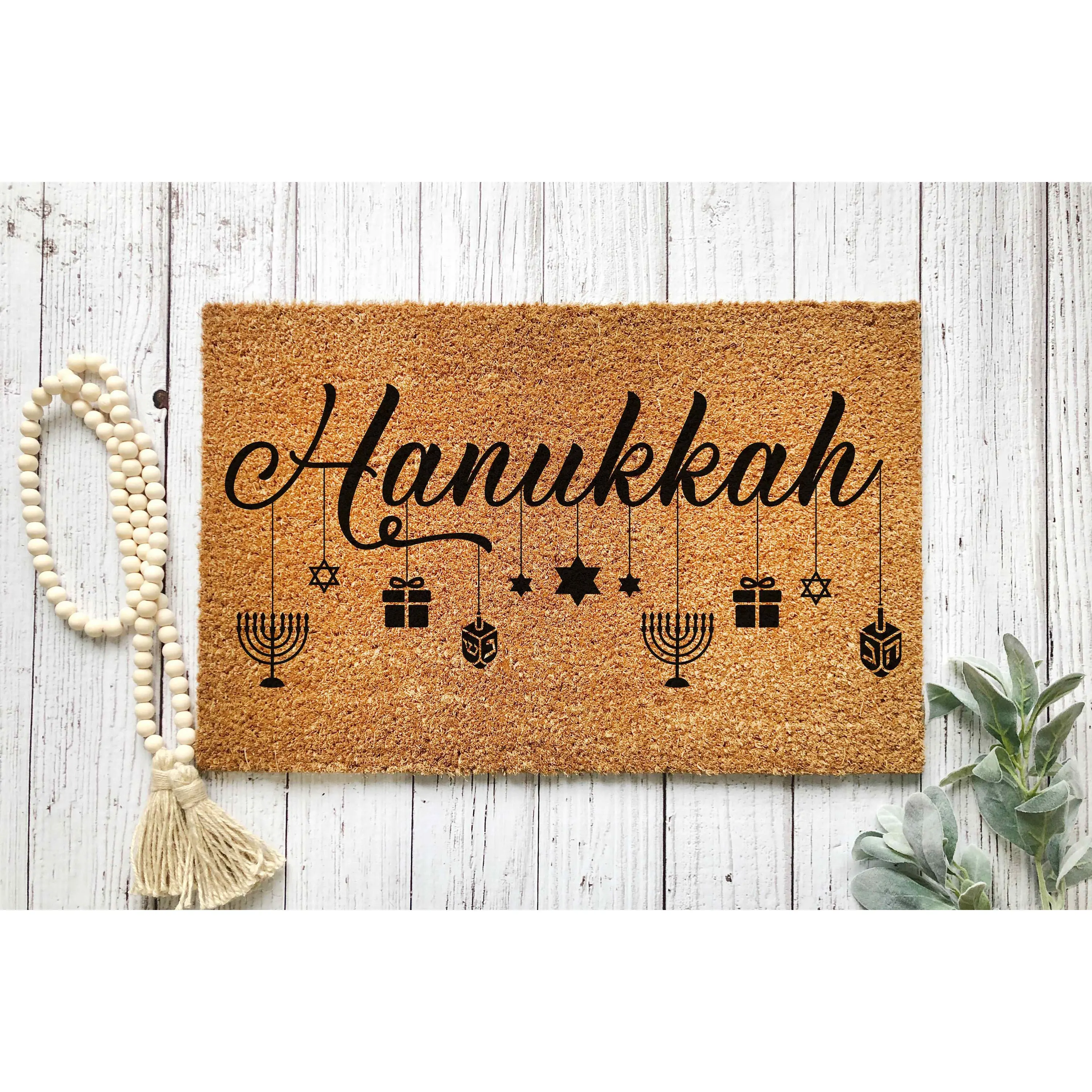 Doormat Hanukkah Decor Rosh Hashanah Sameach Shine Bright Funny Hanukkah Gift Happy Hanukkah Latke Hanukkah Doormat Challah Days 5083zz - Made in Florida