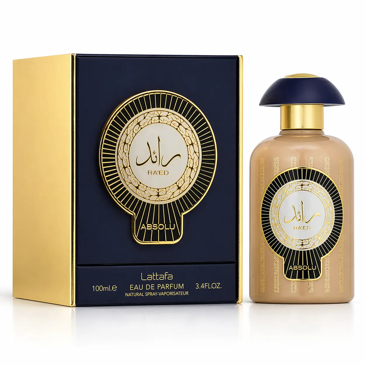Lattafa Ra'ed Intensely Men's Cologne, a Citrus Spicy Edp with Bergamot and Woody Sandalwood Notes for Adults, 100ml (3.4 oz), Edp Liquid Colognes, Smelling Good, Natural Blend, 3 To 3.9 Fl Oz, Aromatic Spicy Perfume, Ambergris, Black Pepper Kick, Cologne