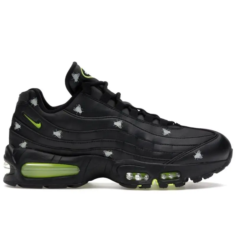 Nike Air Max 95 Premium Houseflies Men's Sneakers Unique Graphic Design Running Inspired Shoes Premium Leather Mesh Upper Air Cushion Comfort Durable Rubber Sole Retro Lifestyle Footwear Limited Edition Authentic