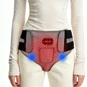 Red Light Therapy Heated Waist Belt with Triangle Pad Design for Lumbar Disc Support Abdomen Warming & Menstrual Pain Relief Essential