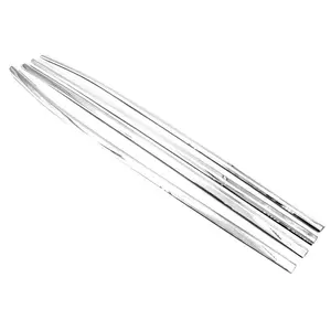 304 Polished Stainless Steel Tape-On Window Molding Sill Overlay Deco, Chevy 1500 Accessories, Compatible With 2014-2018 Silverado, Sierra 2500, Sierra 3500