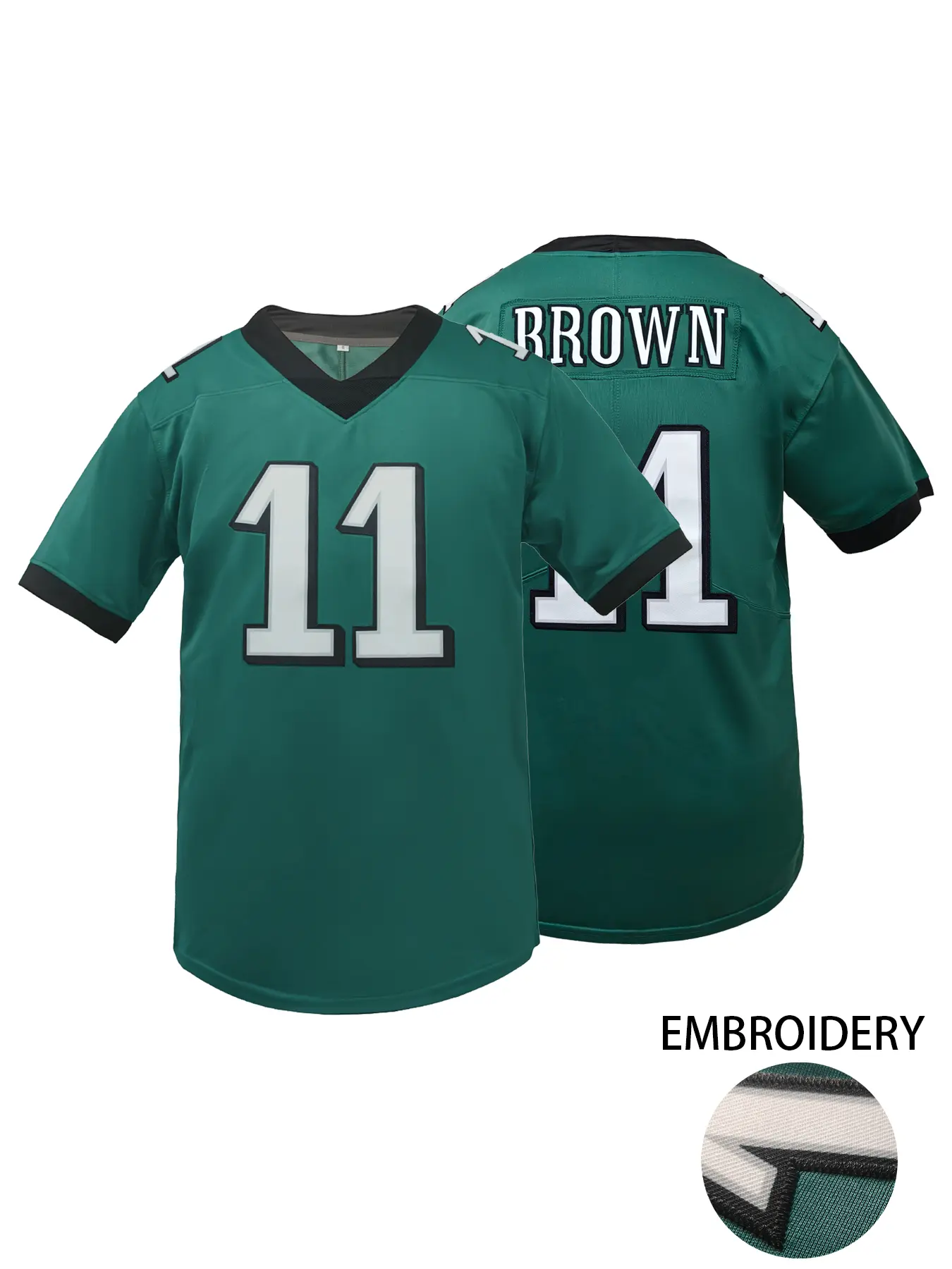 Men's Philadelphia #11 Football Jersey Top Embroidered Jerseys with Embroidered Name & Number - Breathable Loose Fit Unisex Design - 100% Polyester - Sports Clothing - Ideal for Training, Outdoor Activities, and Casual Wear - All Seasons