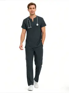New Arrival Men's Scrubs Set, Straight Fit Quick Dry Thin Workwear Uniforms for Doctors & Nurses, Surgical Scrubs Set, Menswear, Clothes