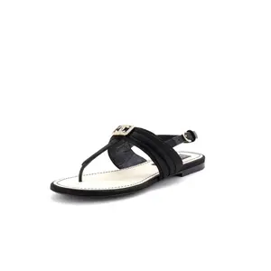 Pre-owned Chanel Women's CC Slingback Thong Sandals Satin with Crystals by Rebag